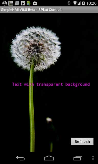 SimpleHMI screen with BGImage